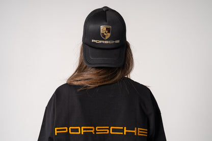 Porsche white  / black cap