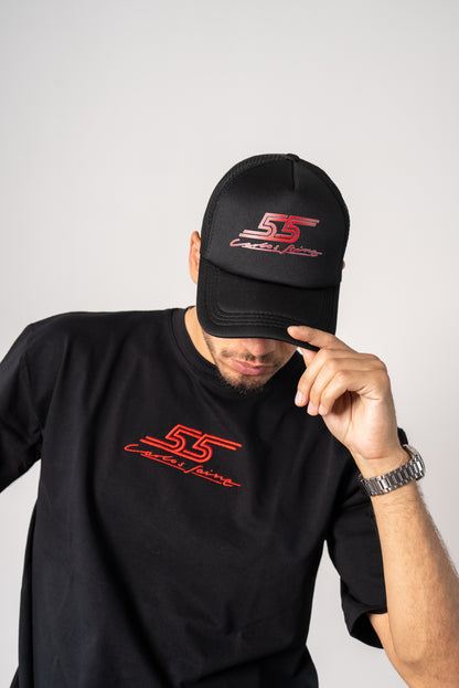 carlos sainz 55 white / black cap