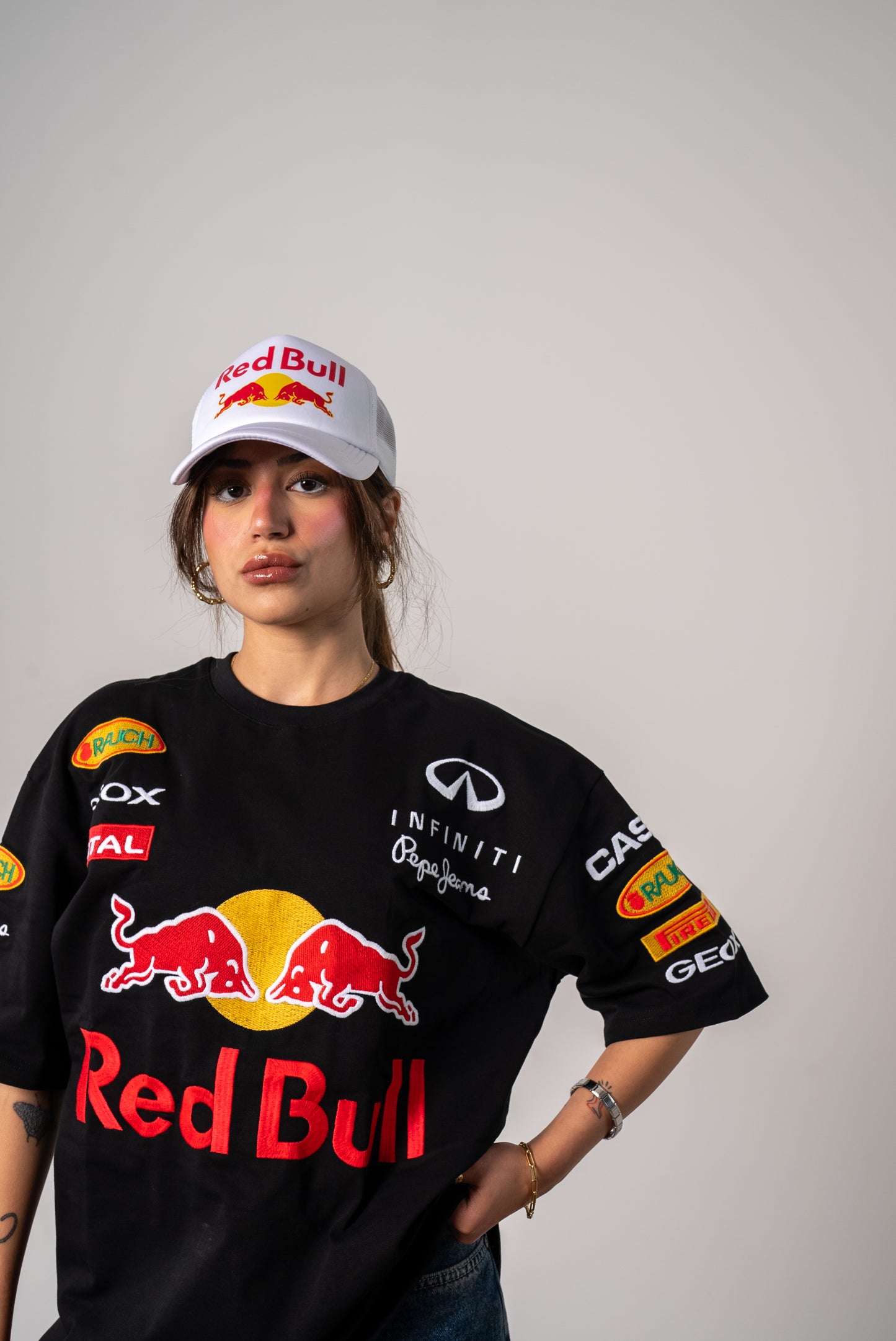 Redbull racing black / white cap