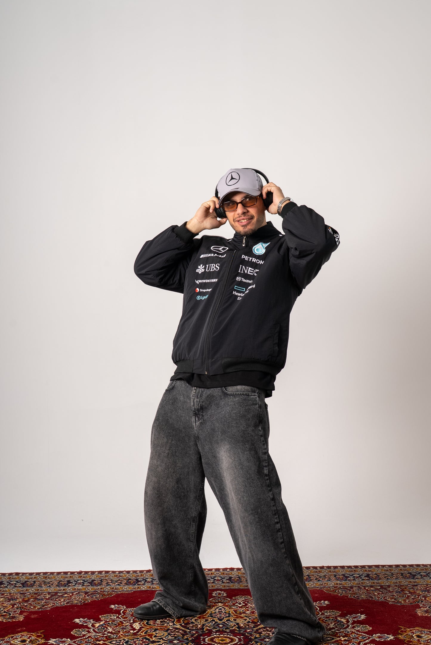 mercedes gray cap