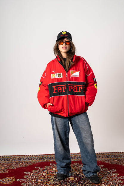 FERRARI RED LUXURIOUS JACKET