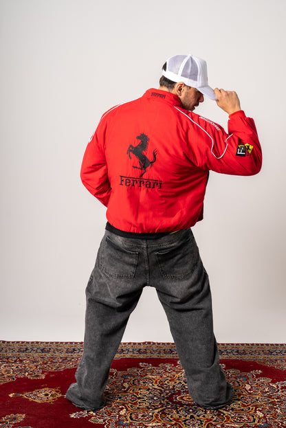 FERRARI RED LUXURIOUS JACKET
