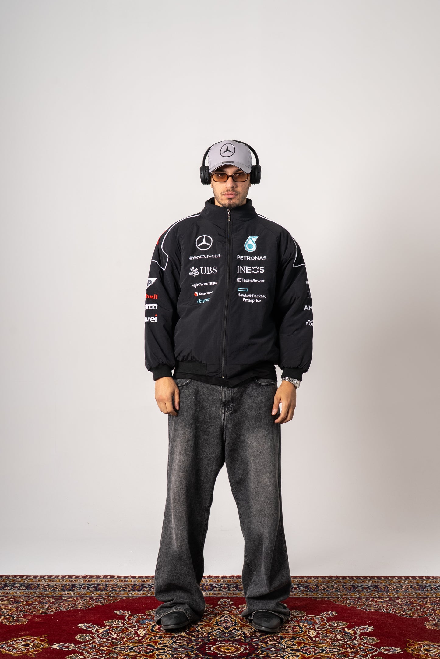mercedes gray cap
