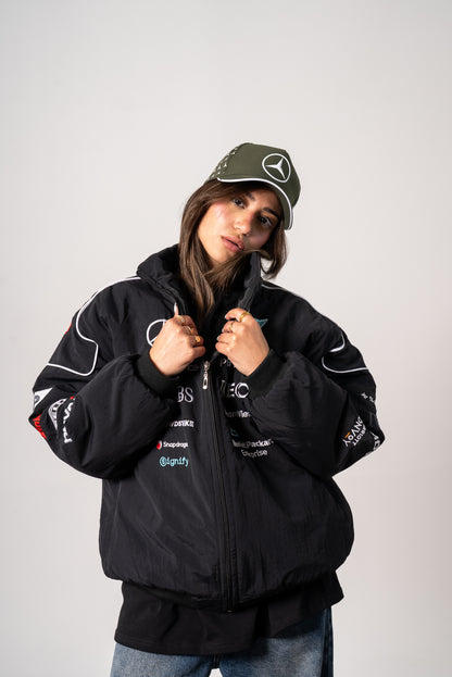 mercedes dark green petronas embroidery cap unisex