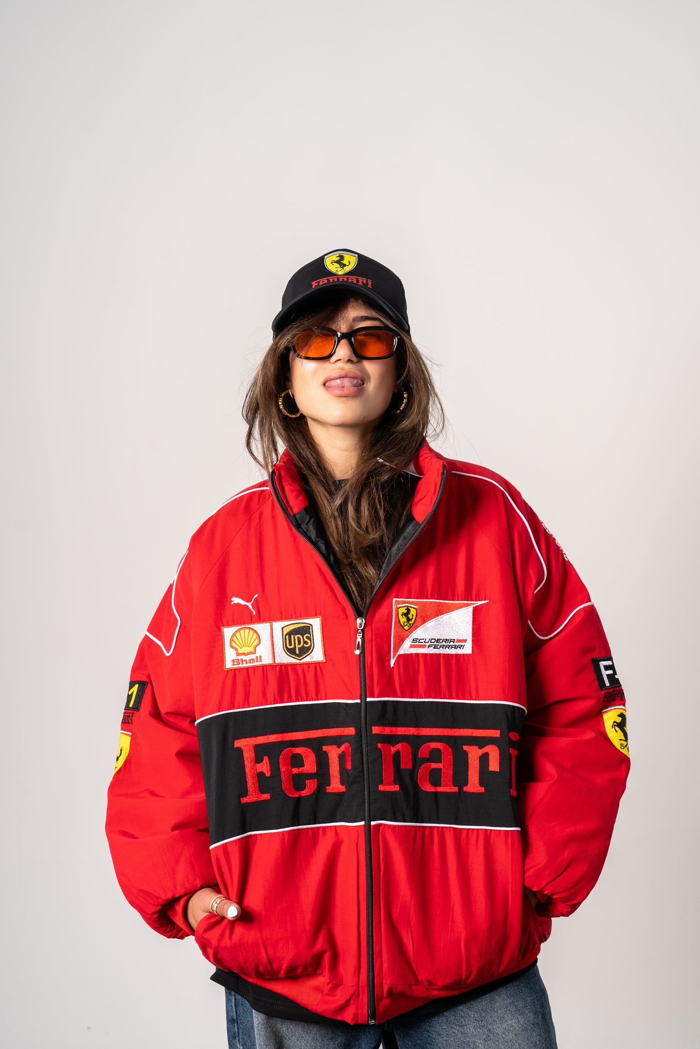 FERRARI RED LUXURIOUS JACKET