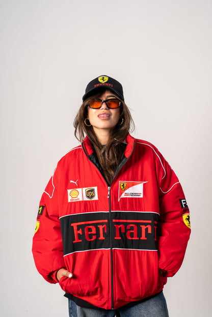 FERRARI RED LUXURIOUS JACKET