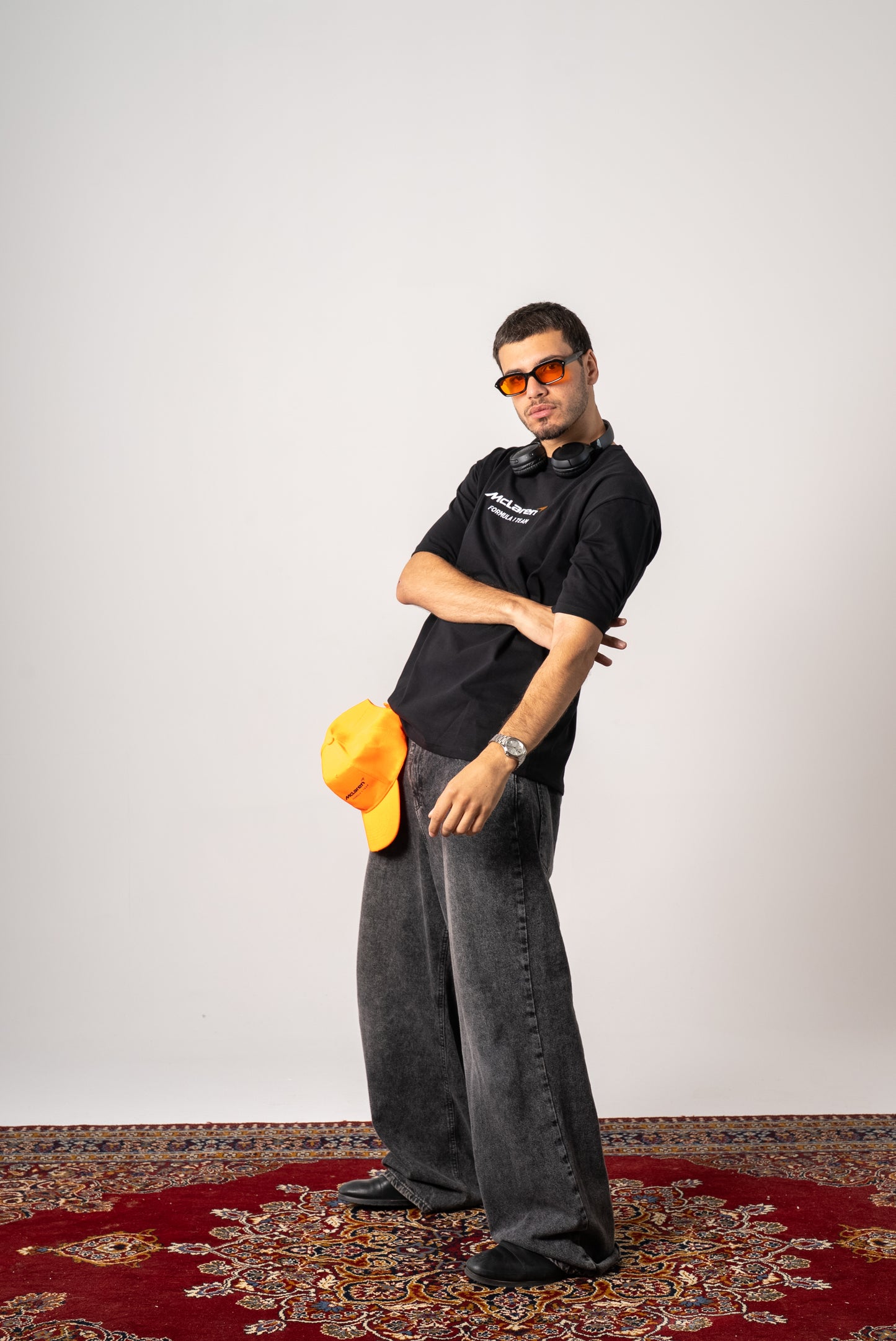 Mclaren Black embroidery Tshirt oversize