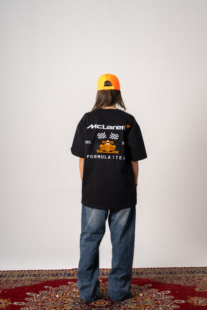 Mclaren Black embroidery Tshirt oversize