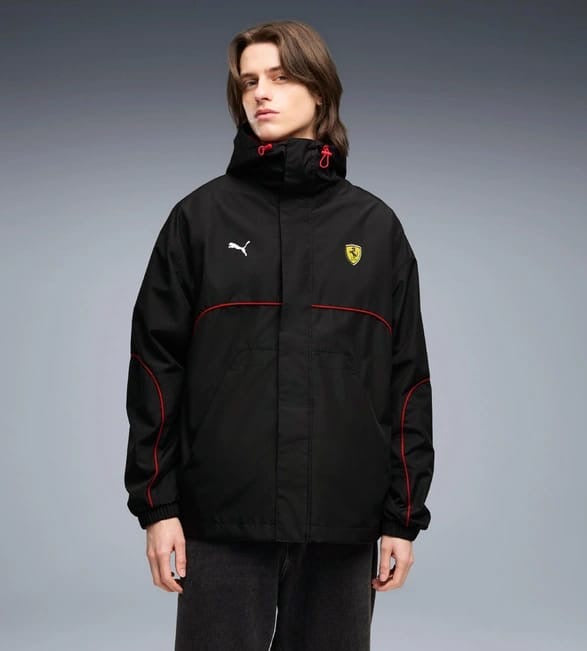 Ferrari Racing embroidery lite Jacket – Black & Red