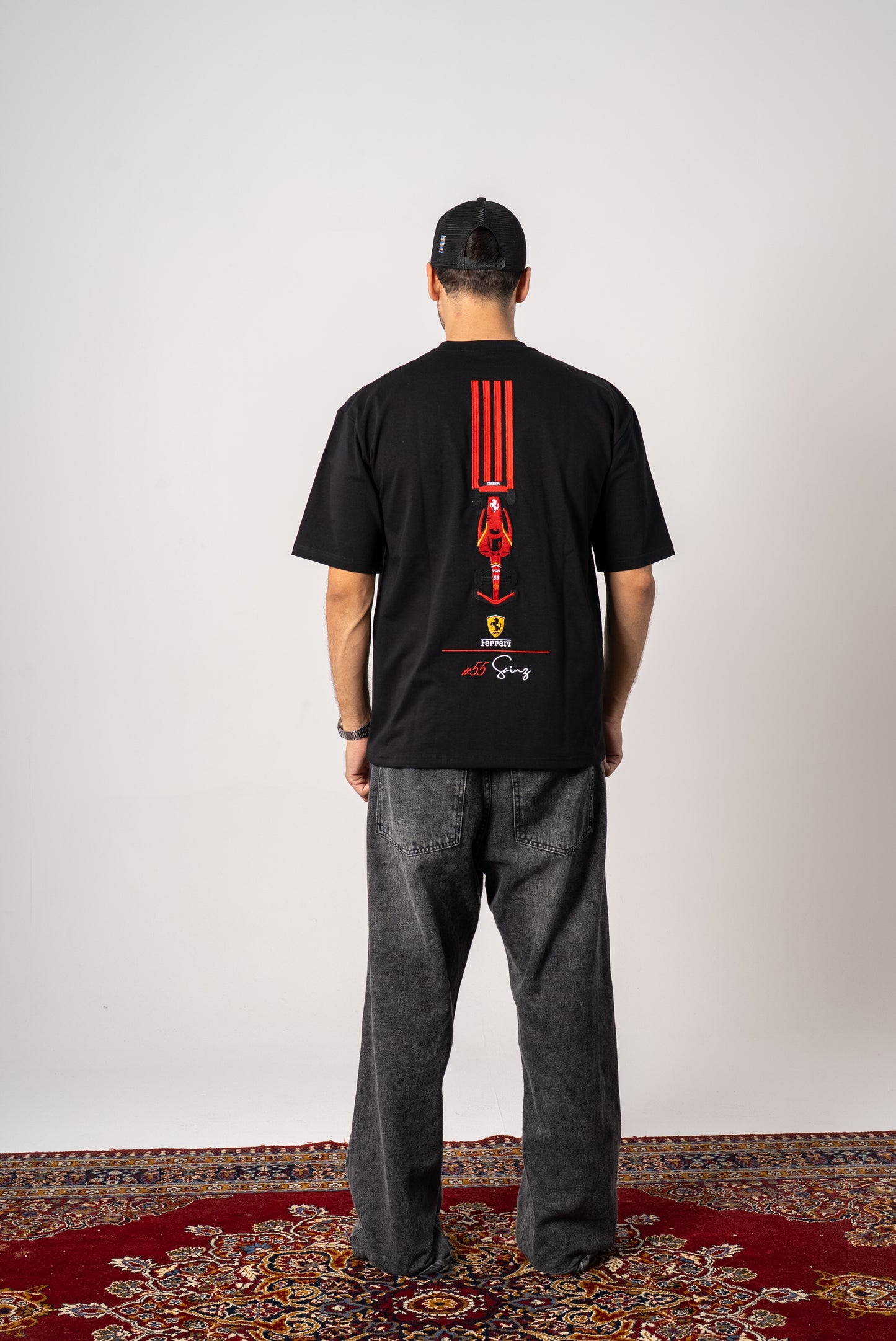 New Era Carlos Sainz Replica Tech embroidery oversized t-shirt