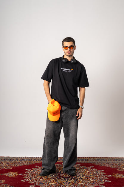 Mclaren Black embroidery Tshirt oversize