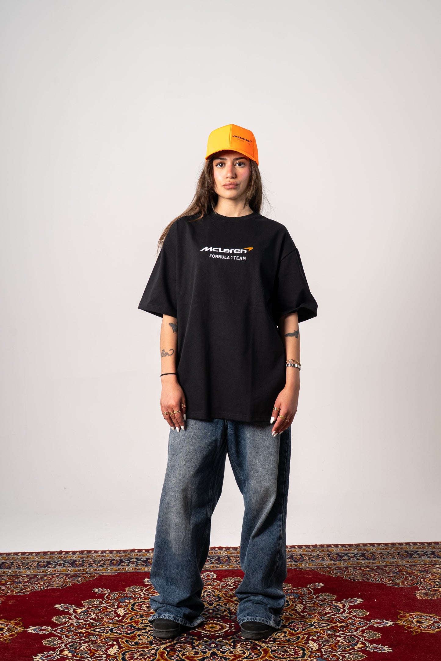 Mclaren Black embroidery Tshirt oversize