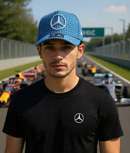 Mercedes blue embroidery cap Petronas